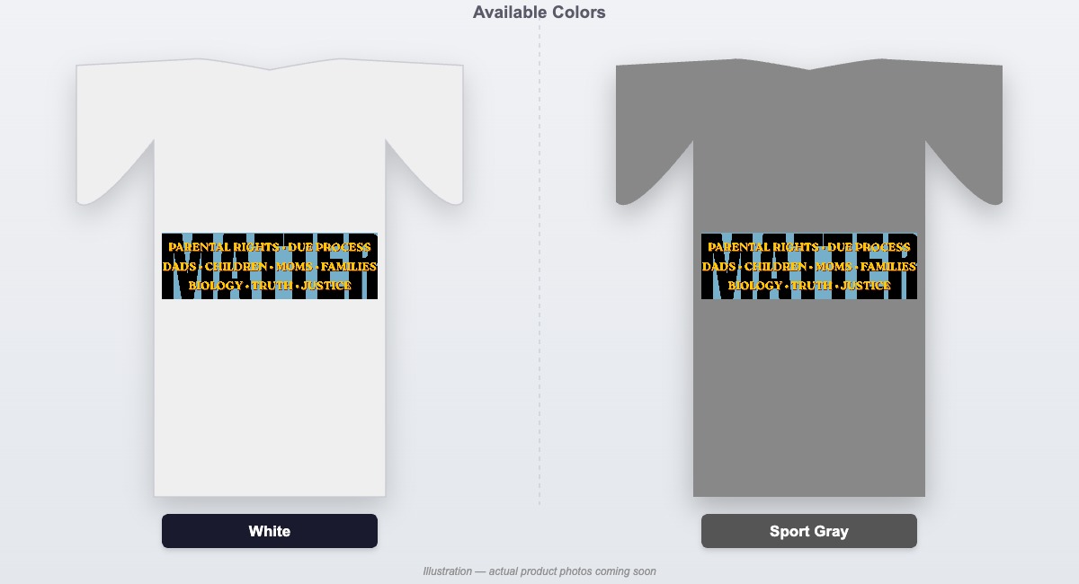 MATTER shirts available in White and Sport Gray